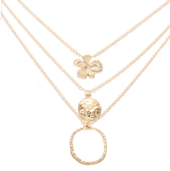 *Monique* Layered Chain Necklace - Picture 4 of 6